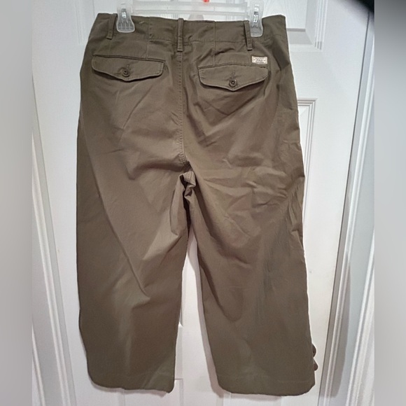 💥SALE💥Polo Ralph Lauren khaki green wide leg pants. Excellent condition. Size 8. - Picture 2 of 4